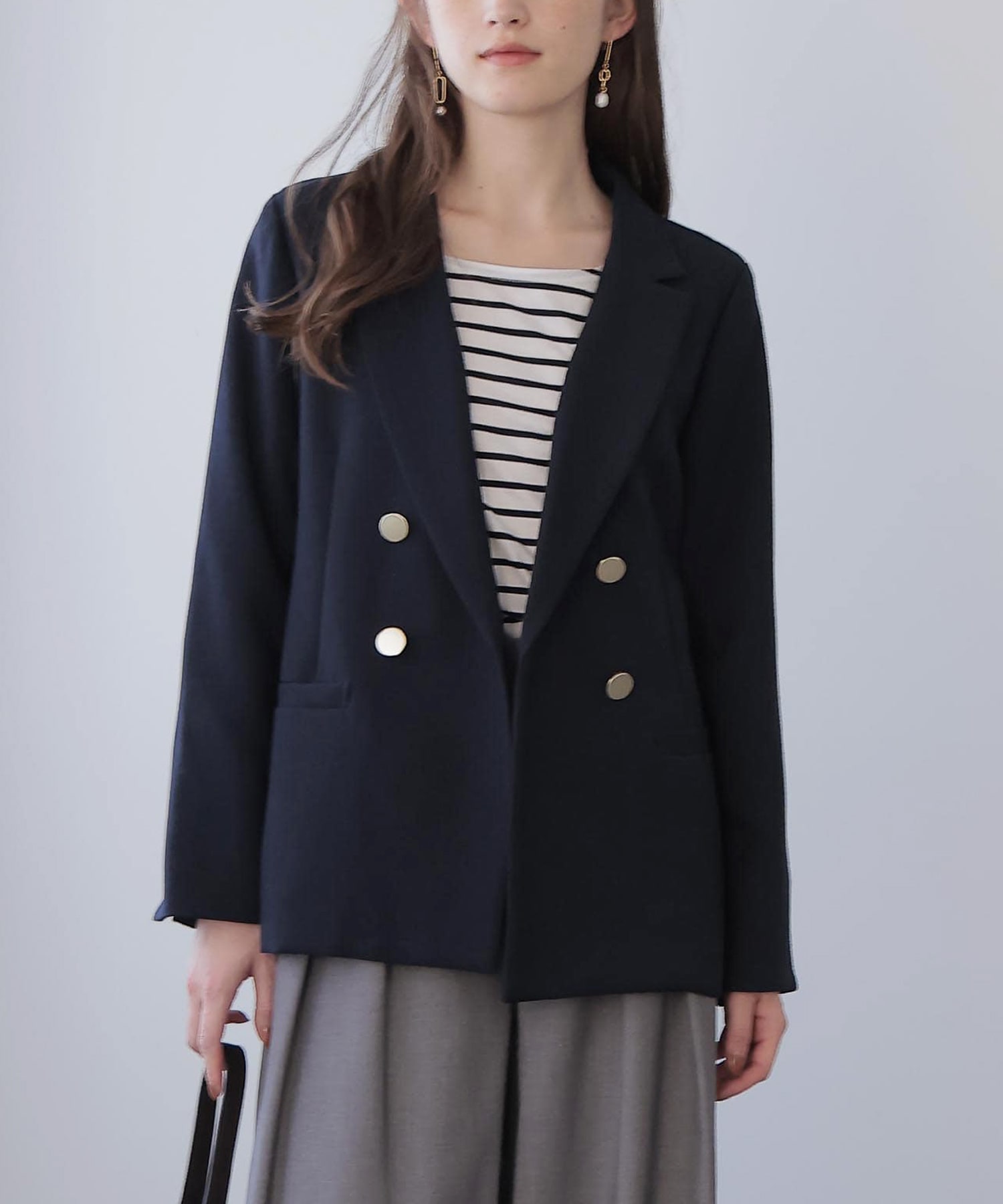 メランジ2wayカルゼジャケット